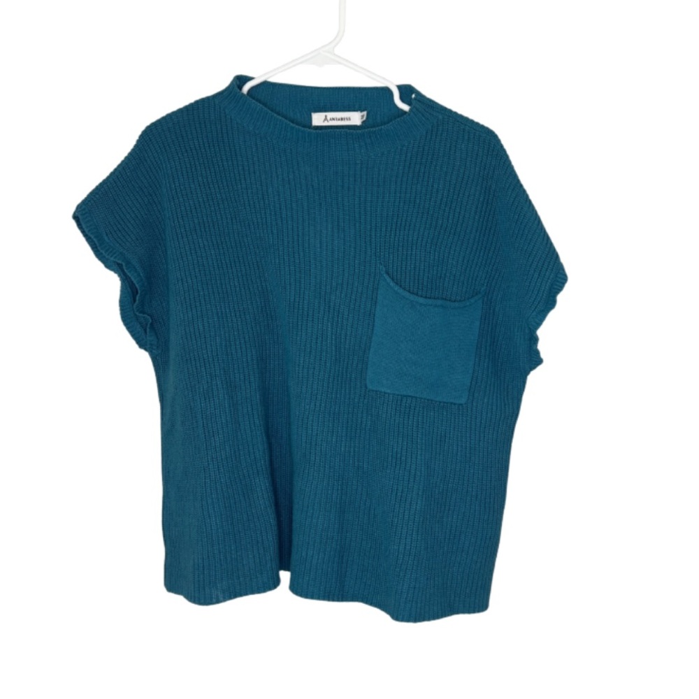 Anrabess Teal Knit Top